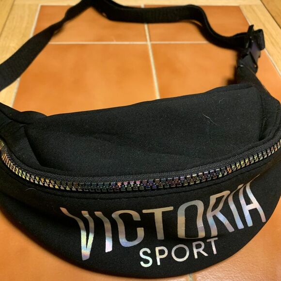 VICTORIAS SECRET Neoprene Holographic Victoria Sport Fanny Pack Belt Bag - Picture 14 of 16